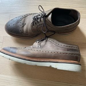 Hugo Boss Orange Brand Brown Leather Oxfords with a rubber sole